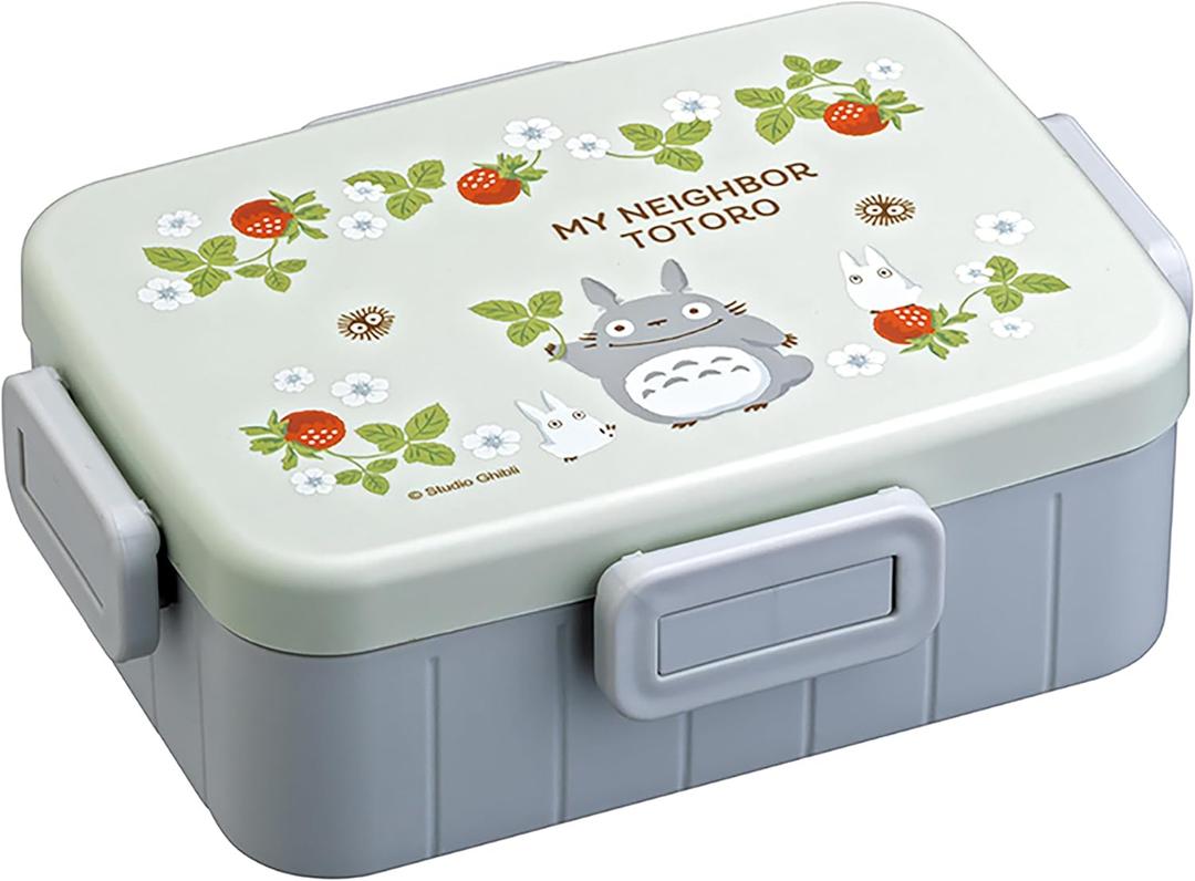 Skater My Neighbor Totoro Bento Lunch Box (22oz) - Cute Lunch Carrier with Secure 4-Point Locking Lid - Authentic Japanese Design - Durable, Microwave and Dishwasher Safe - Raspberry