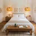 Hanging Lamps Rattan Pendant Light Hanging Lights 16.4ft Plug in Cord Pendant Light Fixture Plug Into Wall Outlet Pendant Lighting with On Off Switch for Bedroom Living