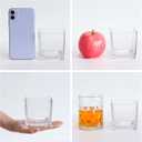 Set of 4 Square Glass Vases 3" x3" x 3", Clear Flower Vases for Centerpieces, Candle Holder for Wedding Party Events, Home Dcor