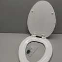 KOHLER Stonewood Quiet-Close, Elongated Toilet Seat Soft Close, Durable Wood, Easy Installation, Universal Fit, Home Essentials, White Finish, K-20466-0