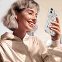 Dibrell for iPhone 16 Case, [Full Camera Protection] [Not Yellowing] [Military-Grade Drop Protection] Cute Clear Slim Shockproof Protective Phone Cover for Women Girls 6.1", Star Shell/Brown