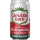 Canada Dry Zero Sugar Cherry Gingerale Fruit Splash 12oz, Pack of 12