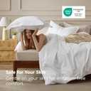 Bedsure 100% Washed Cotton Duvet Cover Queen Size - Natural White Minimalist Bedding Set Linen Like - PureWoven Plain Simple & Soft Comforter Cover for All Seasons (Natural White, Queen, 90"x90")