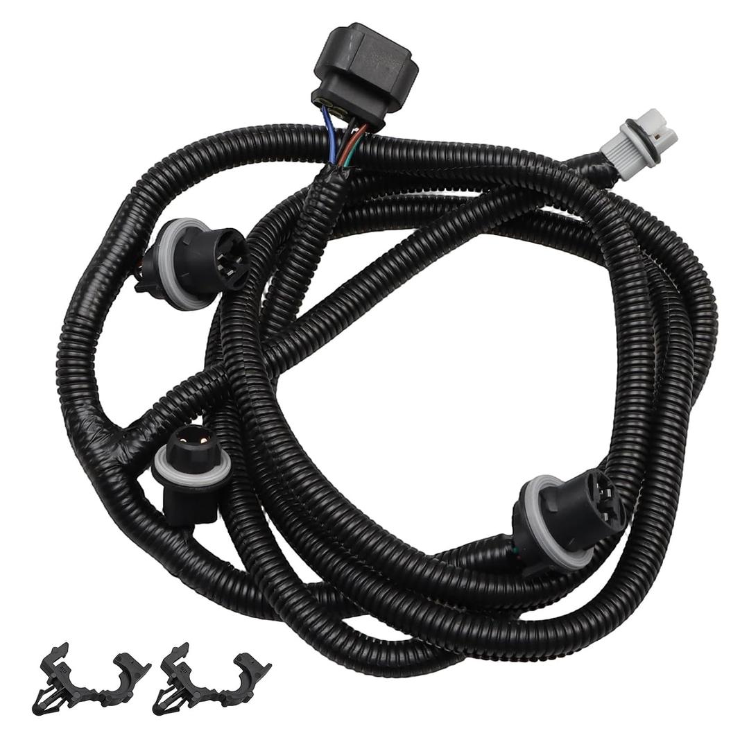 Rear Tail Lamp Wiring Harness Driver Side Compatible with GMC Sierra 1500 2014-2015 Replace # 23141279 (Fits 4 Bulb Sockets Only)