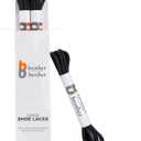 BB BROTHER BROTHER Dress Shoe Laces (3 Pairs) Round Waxed 100% Cotton Oxford Shoelaces (32 (81 cm), Black)
