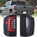 LED Tail Light Assembly for 2014-2018 Chevy Silverado 1500, 2016 2017 2018 2019 Chevy Silverado 2500HD 3500HD Smoked Rear Taillight Lamp with Brake Turn Signals Reverse Light Driver &Passenger Side