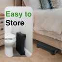 Non-Slip Step Stool for Adults & Seniors  3.4" Low Profile Wide Platform 600lbs Capacity  6 Stability Feet Bed Step for High Beds, Bath & Car  Portable with Handles, Black