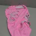 OYOANGLE Women's Maternity One Piece Swimsuits Cut Out Spaghetti Strap Pregnancy Bathing Suits Swimwear (X-Large, Pink)