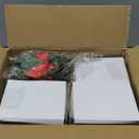 Tioncy Christmas Mason Jars Centerpiece Set Lighted Table Decoration Wood Tray with Hollow Jars LED Light Artificial Flowers Rustic Farmhouse Coffee Table Decoration for Living Room Home Xmas Party