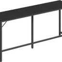 YATINEY 70.9" Bar Table, Long Counter Bar Height Table, Rectangular Bar Pub Table with Metal Frame, for Dining Room, Living Room, Kitchen, Balcony, Black BT13BB, 70.9" L x 15.7" W x 35.8" H