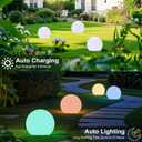 10 Inch Solar Ball Light, Solar Rechargeable Globe Light,16 RGB Colors and Dimmable Globe Light with Remote,Decor for Patio,Garden,Yard,Beach,Pathway,Party Decorative Lighting