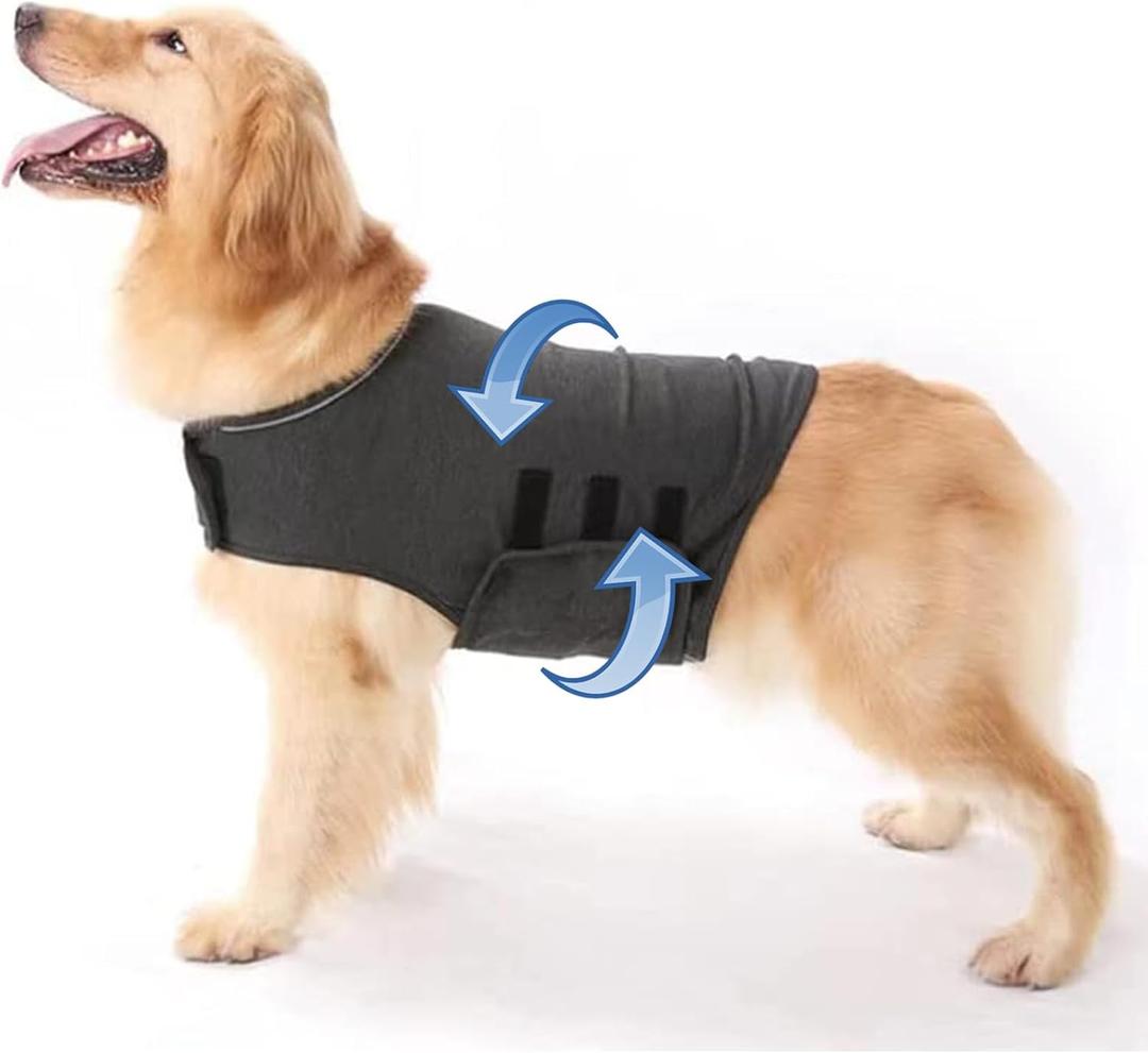Dog Thunder Vest, First Generation Calming Jacket for Dogs - Dog Shirt for Anxiety, Firework and Separation, Keep Pet Calm Without Medicine & Training, Anti Anxiety Coat for Dogs (Dark Grey, M)