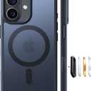 TORRAS Magnetic Shockproof for iPhone 17 case with Camera Control, [12FT Military Grade Drop Protection][Fit for MagSafe], Slim Translucent Anti-Fingerprint & Soft Touch Case for iPhone 17, Black