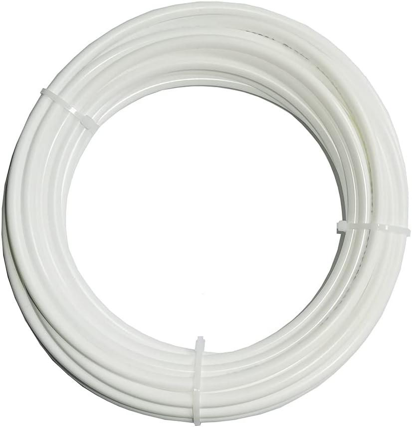 Malida Size 1/4 Inch, 30 Meters 100 feet Length RO water Tubing Hose Pipe for RO Water purifiers System (white)