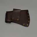 Leather Axe Cover/Sheath - Hatchet Head Protector Case, Small Belt Holster Holder | Made of Full Leather with Grain, Durable & Rustic Accessories/Essentials for Camping and Outdoors Work (Brown)
