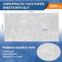 Hahafelt 2000 Pcs 12" x 24” Chiropractic Face Paper Sheets with Slit Premium Headrest Paper Disposable Medical Face Barrier Exam Sheets White