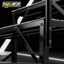 3 Steps Hot Tub RV Steps with Dual Handrail, Portable Mobile Home Stairs Steps with Reinforced Crossbeams on Both Sides, 660lbs, Outdoor RV Camper Entry Steps w/Non-Slip Mats