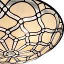 ARTZONE Tiffany Ceiling Lights, Stained Glass Ceiling Light 3-Lights 16 Inch Tiffany Flush Mount Ceiling Light for Bedroom Dining Living Room Entryway Foyer