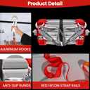 Fire Escape Ladder, 13 Ft 2 Story Collapsible Lightweight Ladder with 2 Heavy Hooks & Wide Feet, Reusable Anti-Slip Emergency Ladder for Windows & Balconies