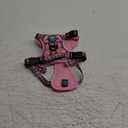 PoyPet No Pull Dog Harness, [Release at Neck] Reflective Adjustable No Choke Pet Vest with Front & Back 2 Leash Attachments, Soft Control Training Handle for Small Dogs(Checkered Pink,XS)