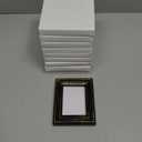 Qunclay 10 Small Frame Pack, Gold Black White Mini Vintage Frames, 2.5x3.5 Wallet Size Tiny Antique Picture Ornate for Wall Hanging Tabletop Art Display Retro Wedding Home Decor (Gold Black,Classic)