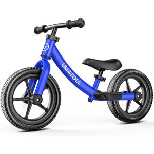 Umatoll Toddler Balance Bike 2 Year Old, Kids Bike Toy for 18 Months to 5 Years Old, Tool-Free Adjustment, Birthday Gifts for 2-3 Boys Girls, No Pedal (Blue)