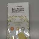 Baby Hair Brush Set for Newborns - Soft Goat Bristle Wooden Baby Brush and Comb Set Newborn Grooming Kit for Cradle Cap, Durable & Gentle, Boy, Girl Infant Essentials Care Kit (Regular, Dark Walnut)