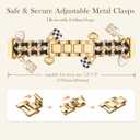 Stylish Metal Band Compatible with Samsung Galaxy Watch 7 Band/FE 6 5 4 40mm 44mm,Galaxy Active 2, 20mm Watch Strap Pretty Chain with Cute Decorative Charms Accessories for Samsung Watch Bands Women