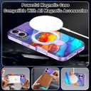 2 x for iPhone 17 Case,[Compatible with MagSafe][Magnetic Invisible Ring Stand],Shockproof Protective Slim Women Girl Case for Apple iPhone 17 6.3 inch,Orange/Blue
