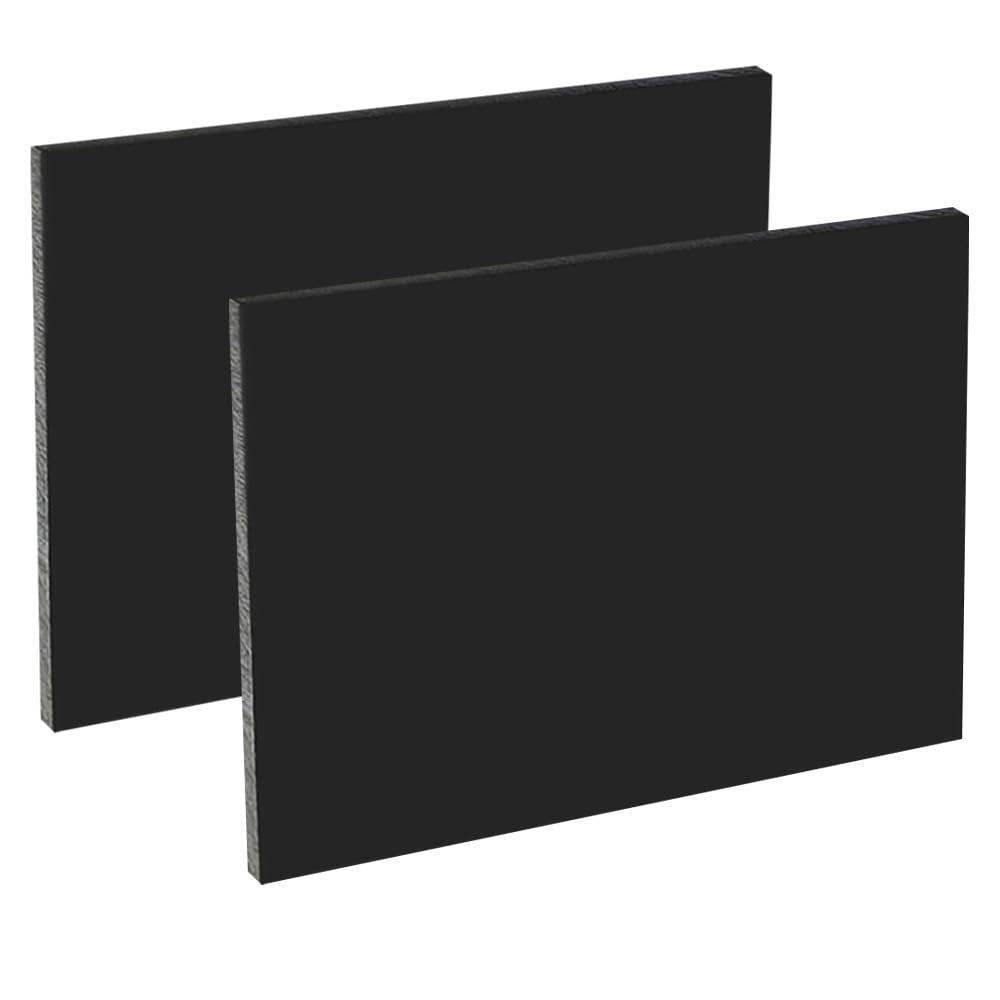 12 x 16 inch HDPE Plastic Sheet1/8 inch Thick,High-Density Polyethylene(HDPE) Plastic Block for Machining,Home Improvements,DIY Projects (Black) 2 Pcs