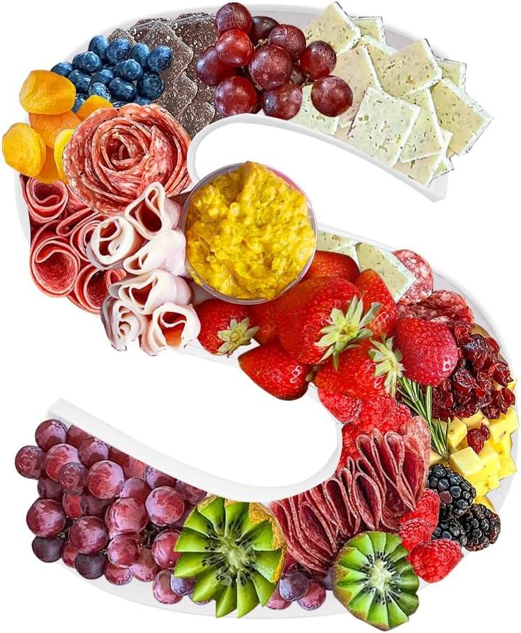 12" Cardboard Letter Fillable Shaped Tray Paper Mache Sweets Birthday Charcuterie (S)