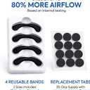 Premium Nasal Strips for Nighttime Sleep, Comfort-Fit Nose Strips with Skin-Friendly Adhesive for Men & Women (Black, Large)