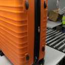 Amazon Basics 3-Piece Hardshell Spinner Luggage Set (21", 26", 30"), Expandable, Scratch-Resistant Surface, Four Multi-directional Wheels, Orange
