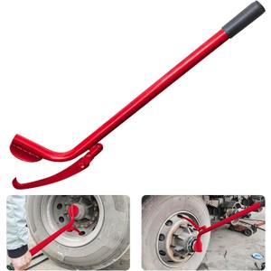 Tire Changing Tool, Tire Mount Demount Tool, Commercial Truck Tire Remover, for Class 6-8 Trucks, Semi Trucks, Buses of Heavy Duty Truck Tools, Red