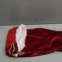 wonshia 2Pcs Christmas Velvet Santa Sack Large Christmas Santa Wine Velvet Bag with Drawstring Gift Wrap Bags