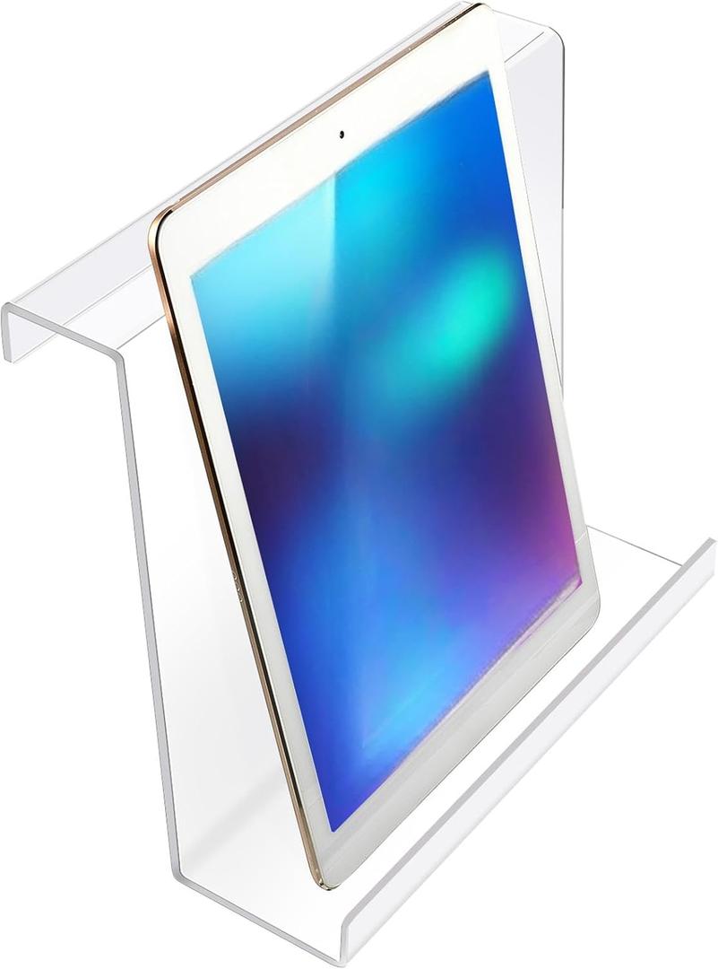 Jetec Treadmill Book Holder, Clear Acrylic Reading Rack for Treadmill Tablet Rack Universal Holder Tablet Magazines Books for Gym Exercising(9 x 8 x 2.5 Inches)