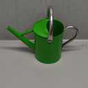 Metal Watering Can, One Gallon Watering Cans Stainless Steel for Outdoor Indoor Garden Plants Watering (Stainless Steel Handle Green)