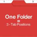 2 x Find It All-Tab File Folders, Letter Size, Third Cut, 18 Folders per Pack, Back to School Supplies for College Students, 5 Color Assortment (FT07173)