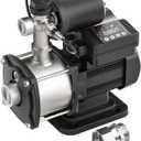 0.6HP, 57PSI, 21GPM Smart Water Pressure Booster Pump, Variable Speed & Power, Constant Pressure Pump for Home House, Shower, Irrigation, 115V, 1" NPT, Stainless Steel Impeller & Volute, PMSM (450w)