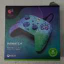 PDP Gaming REMATCH Enhanced Wired Gaming Controller: Licensed Xbox Series X|S Gamepad, Xbox One, PC, Mappable Back Buttons, Customizable Triggers, Audio Control, Companion App: Glitch Green/Blue