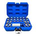 JEUCLEL 23PCS Wheel Lock Nut Key Kit - Compatible with VW, Audi, VAG - Anti-Theft Lug Nut Removal Tool