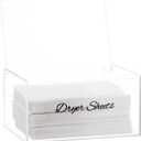 SUBEKYU Acrylic Dryer Sheet Container for Laundry Room,Dryer Sheet Holder Dispenser with Lid for Laundry Storage Organization and Decor,Clear Fabric Sheet Holder Box for Bathroom