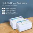 LC203XL Ink Compatible for Brother LC203 Ink Cartridges Work with Brother MFC-J480DW MFC-J880DW MFC-J4420DW MFC-J680DW Printer (Black Cyan Magenta Yellow, 4 Pack)