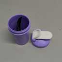 Purple - 4oz Mini Shaker Bottle for Pre Workout, Creatine, Small Scoop Supplements (Not for Protein) Clip & Shaker Ball