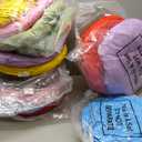 Geelin 12 Pcs 15.7 Inch Round Floor Seat Cushions Floor Pillow Color Linen Chair Pad for Kids Students School Classroom Tatami Car Office