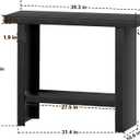 Modern Console Tables with Storage, Narrow Entryway Table for Hallway, Behind The Couch Sofa, Entrance Table with Shelves for Living Room, Foyer, Black