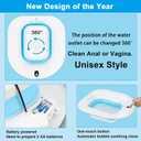 Electric Sitz Bath, Sitz Bath for Hemorrhoids, Sitz Bath for Postpartum Care, Toilet Seat Tub for Women Men, Sitz Baths Salts Bowl, Sits Bath Soak Pan, Hip Bath Basin, Collapsible, Blue