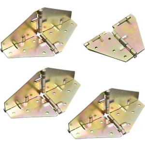 4Pcs Drop Leaf Table Support Folding Table Hinge 180Folding Cross Spring Hinges with Mounting Screws