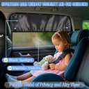 5 x ZATOOTO Car Window Shades for Side Windows 4 Pack Car Window Covers for Privacy Half Blackout & See-Through UV Protection & Cooling Magnetic Car Window Curtain Universal for Camping Travel In-Car Rest