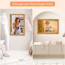 20x30 Ornate Gold Wood Frame, 30x20in Floral Picture Frames, 20 x 30inch Gallery Photo Pic Display with HD Plexiglass, 1.4in Widen 1in Thick, Horizontal Vertical Wall Display